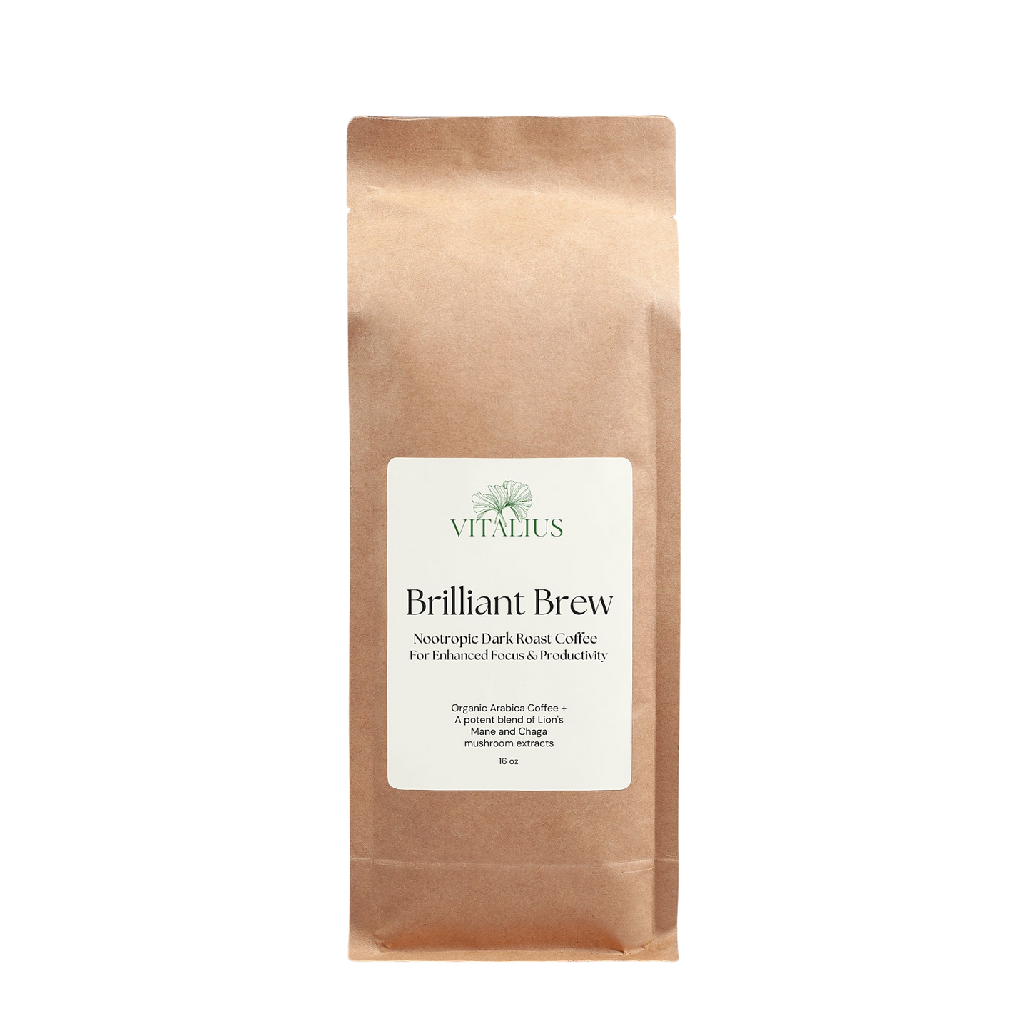Organic Mushroom Coffee - Lion’s Mane & Chaga 16oz